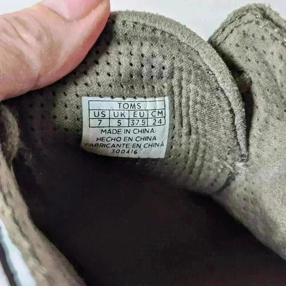 Toms Lunata Green Suede Lace Up Booties Size 7 - Picture 8 of 8